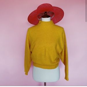 Mock neck angora blend